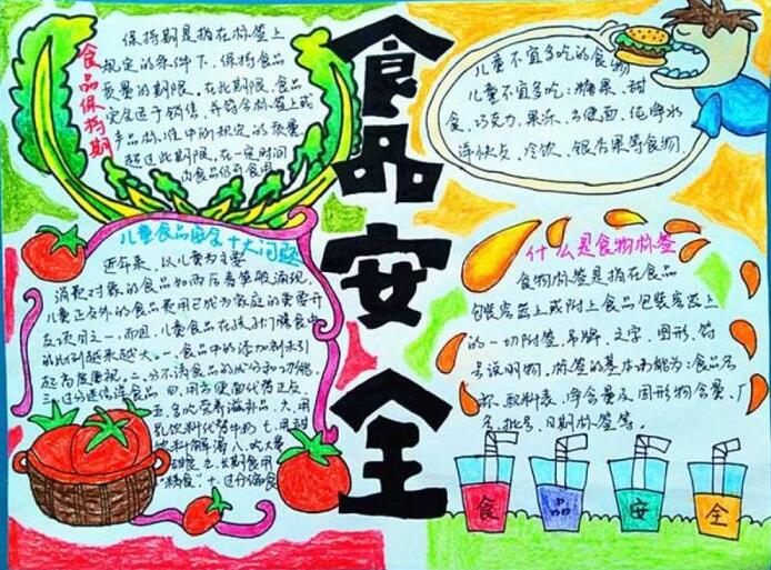 食品安全知识手抄报图片简单又漂亮